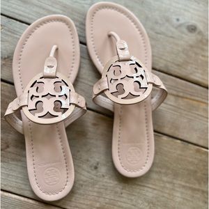 Tory Burch Miller Sandal  patent leather pink size 8
